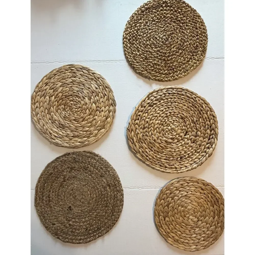 Vintage Lot of 22 Wicker Rattan Woven Place Table Mats Boho Decor Various Sizes